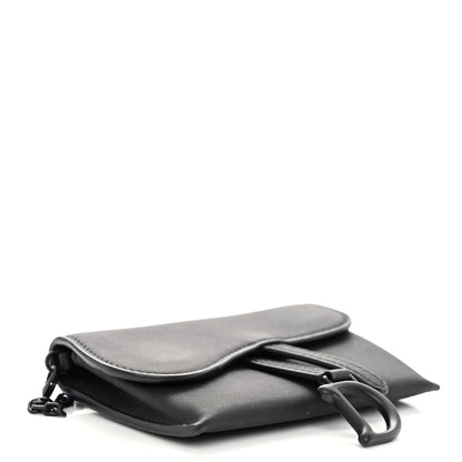 Christian Dior Ultra Matte Calfskin Nano Saddle Chain Pouch Black 3 of 8