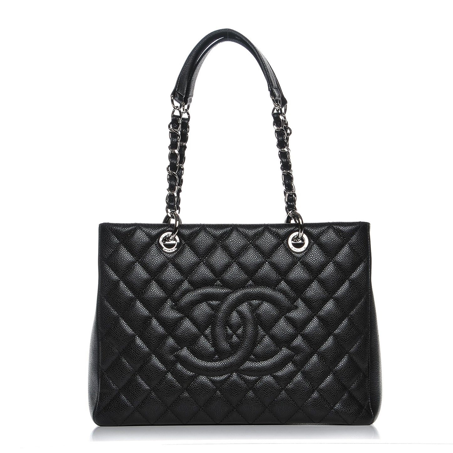 Caviar Quilted Grand Shopping Tote GST Black