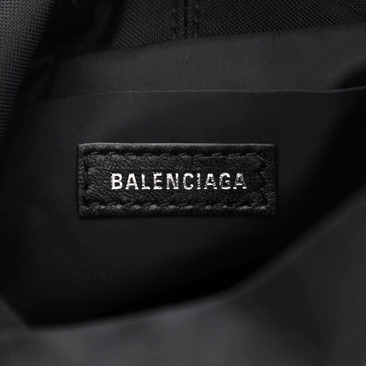 Balenciaga Recycled Sport Nylon Logo Embroidered Wheel Drawstring Bucket Bag Black Pink 6 of 10