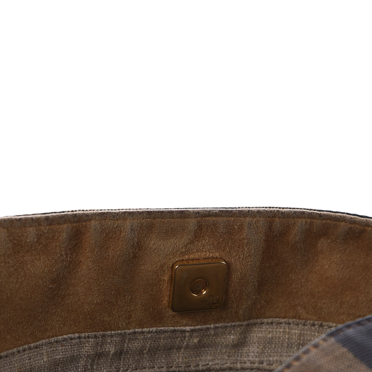 Fendi Pequin Cuoio Vegetale Large Hobo Tobacco Black Cuoio 10 of 15