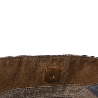 Fendi Pequin Cuoio Vegetale Large Hobo Tobacco Black Cuoio 10 of 15