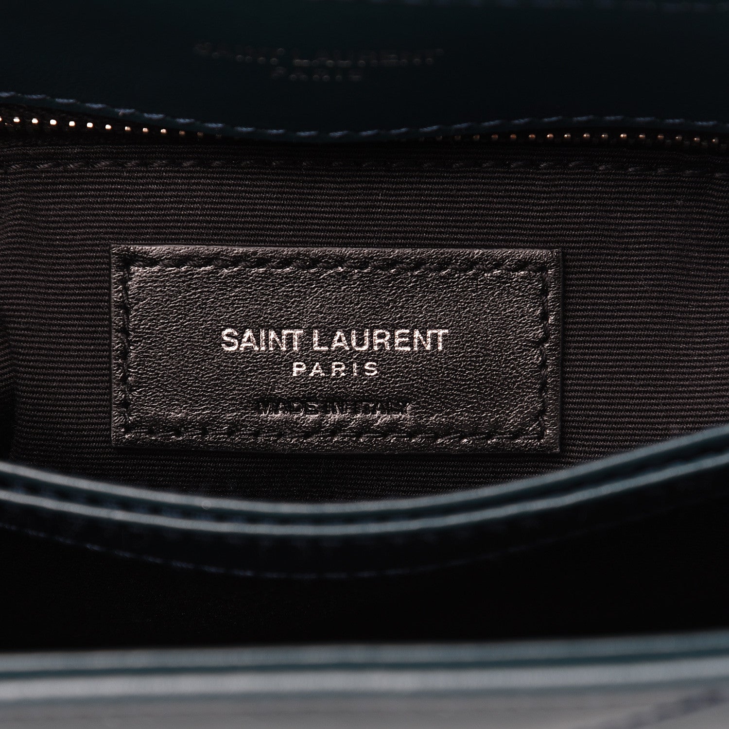 Saint Laurent Calfskin Y Quilted Monogram Toy Loulou Satchel Dark Green 6 of 10