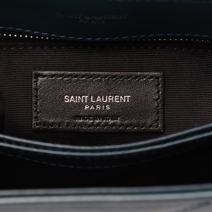 Saint Laurent Calfskin Y Quilted Monogram Toy Loulou Satchel Dark Green 6 of 10