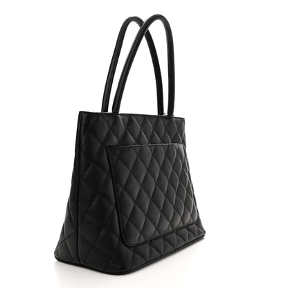 Chanel Caviar Quilted Medallion Tote Black 3 of 11