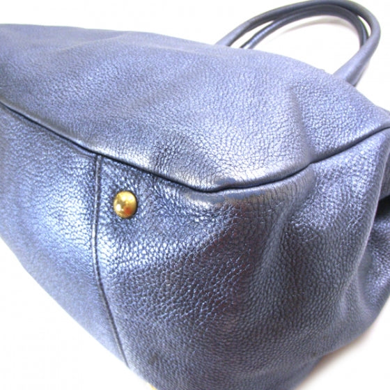 Vitello Daino Tote Blue