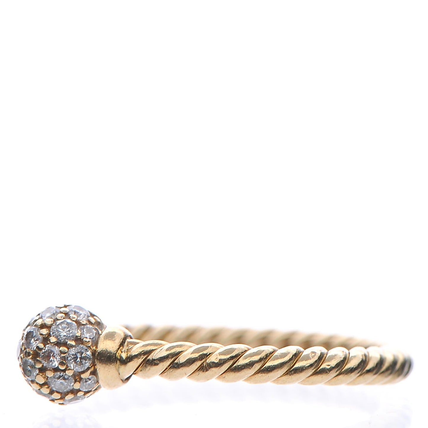 18K Yellow Gold Diamond Petite Solari Station Ring 55.7 7.5