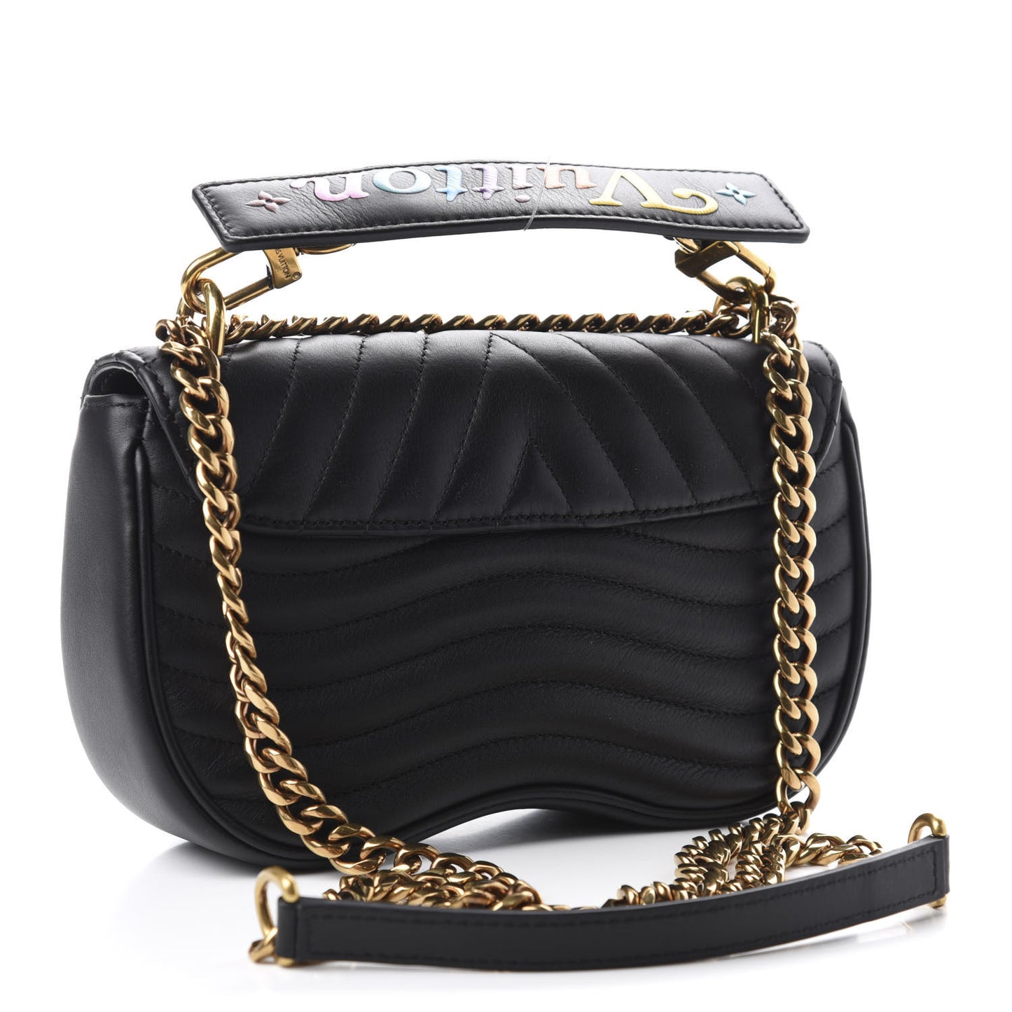 Calfskin New Wave Chain PM Black
