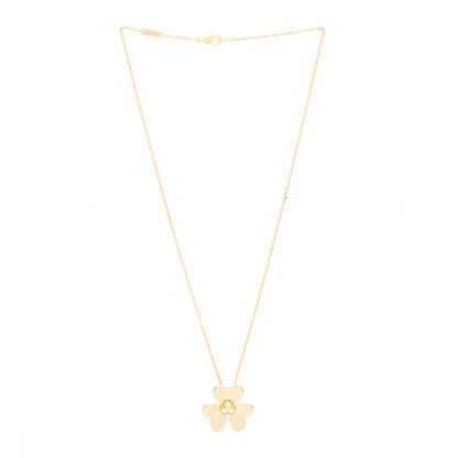 Van Cleef & Arpels 18K Yellow Gold Diamond Large Frivole Pendant Necklace 3 of 5