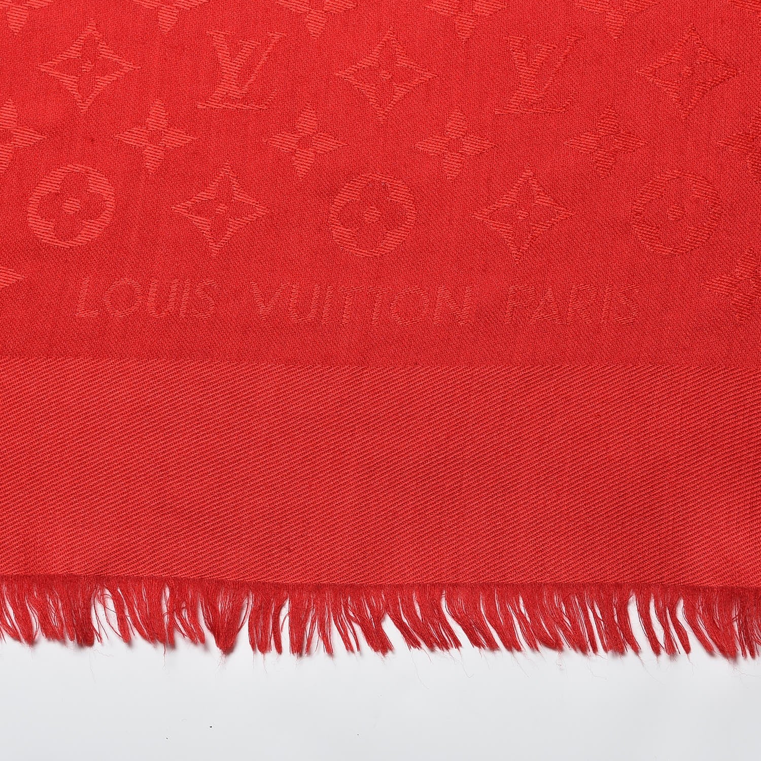 Louis Vuitton Silk Wool Monogram Shawl Pomme D'Amour 3 of 5
