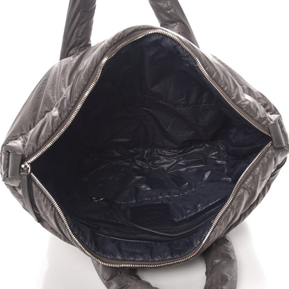 Chanel Nylon Quilted Large Coco Cocoon Tote Grey 5 of 8