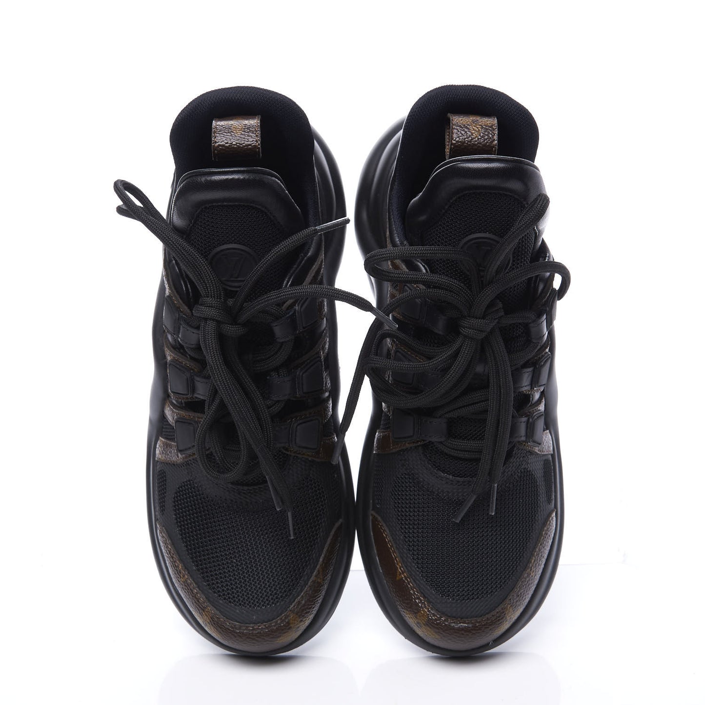 Calfskin Patent Monogram LV Archlight Sneakers 35.5 Black