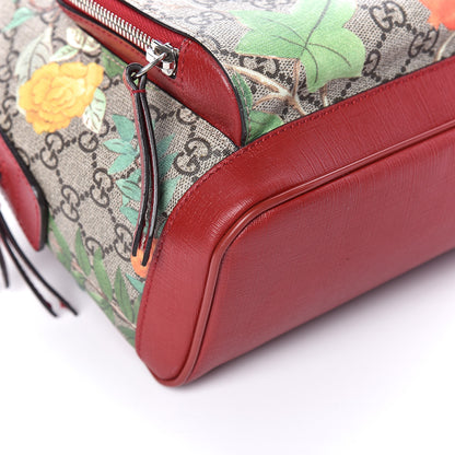 Gucci GG Supreme Monogram Tian Web Small Day Backpack Beige Multicolor Red 11 of 16