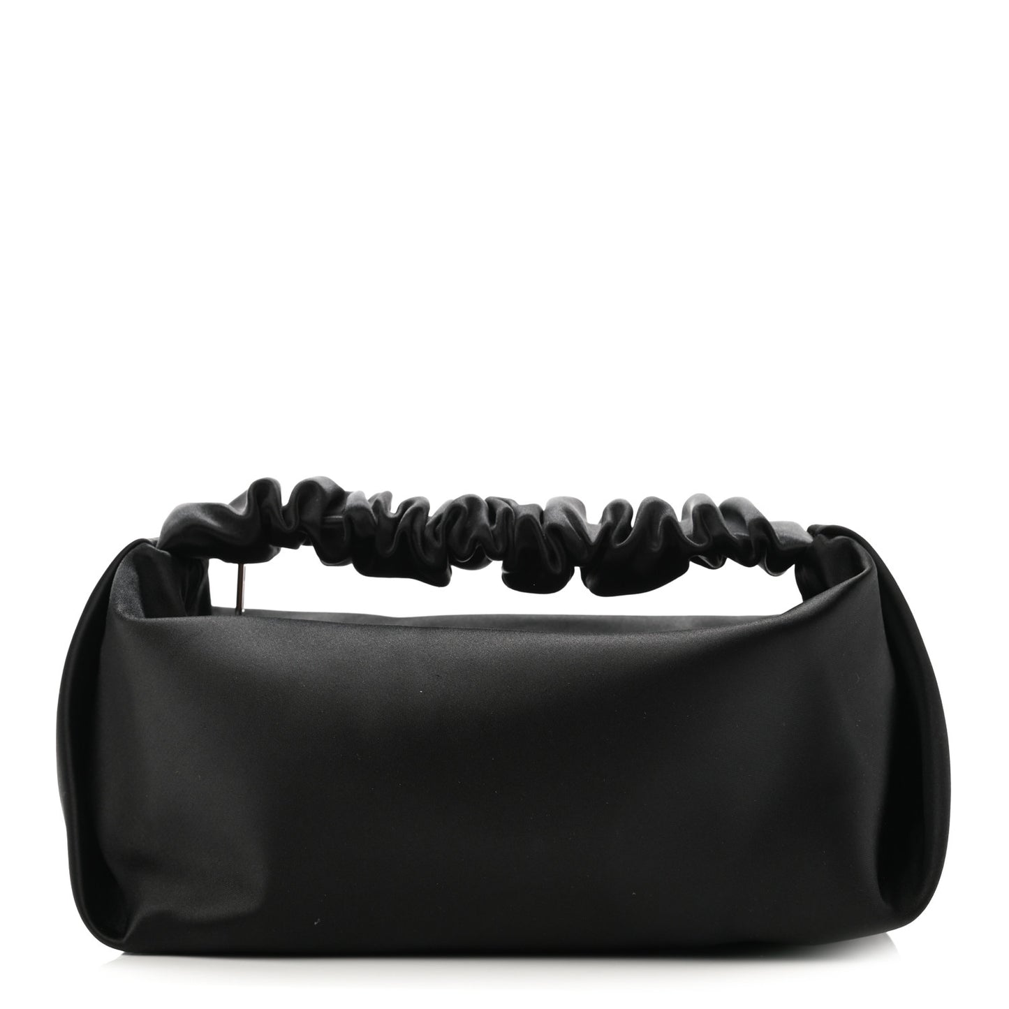 Satin Mini Scrunchie Bag Black