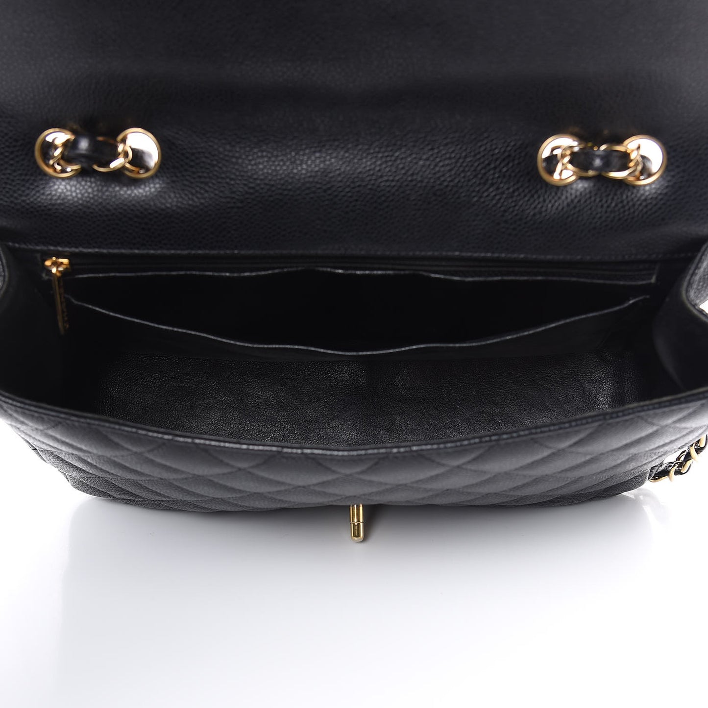 Caviar Quilted Jumbo Single Flap Black