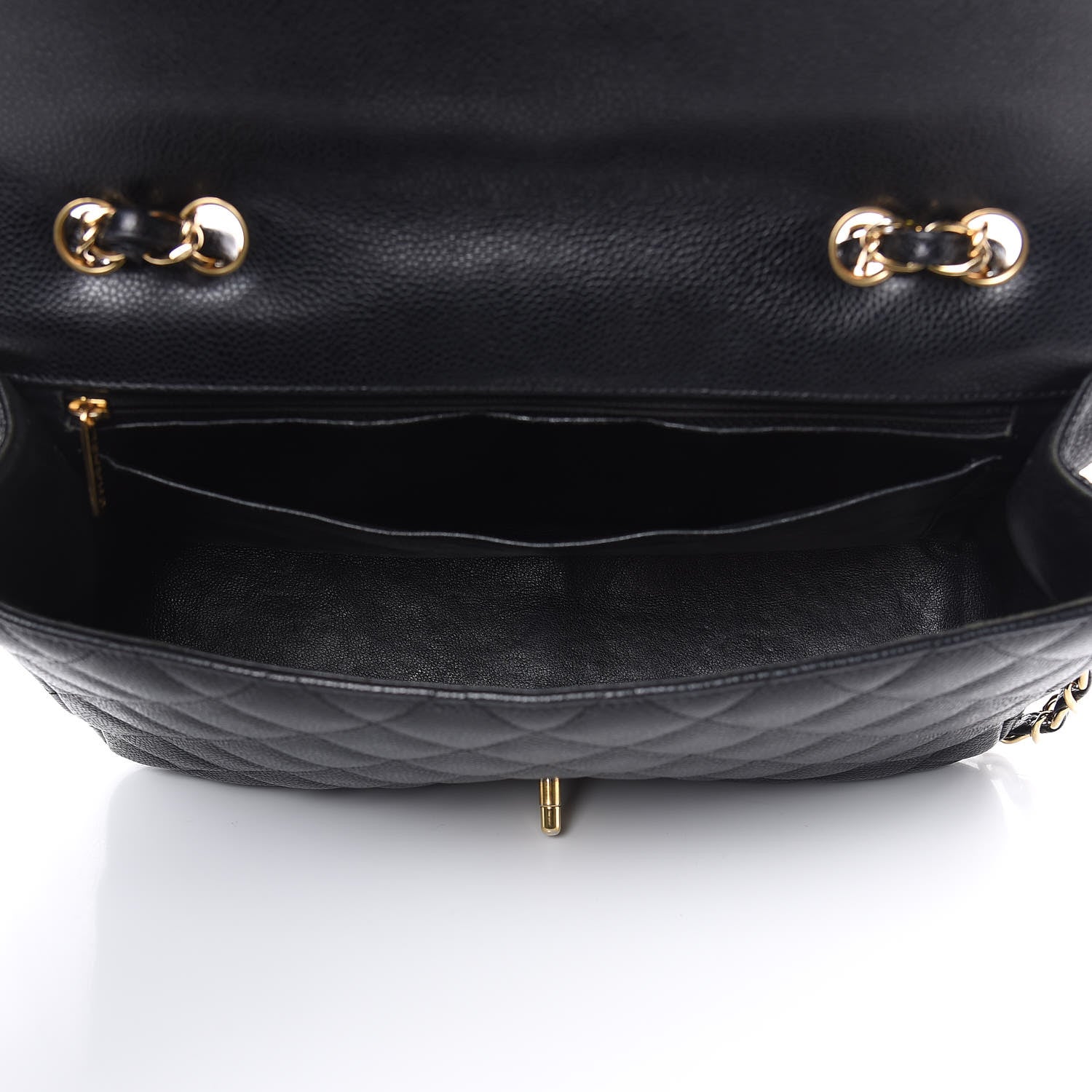 Chanel Caviar Quilted Jumbo Single Flap Black 5 of 17
