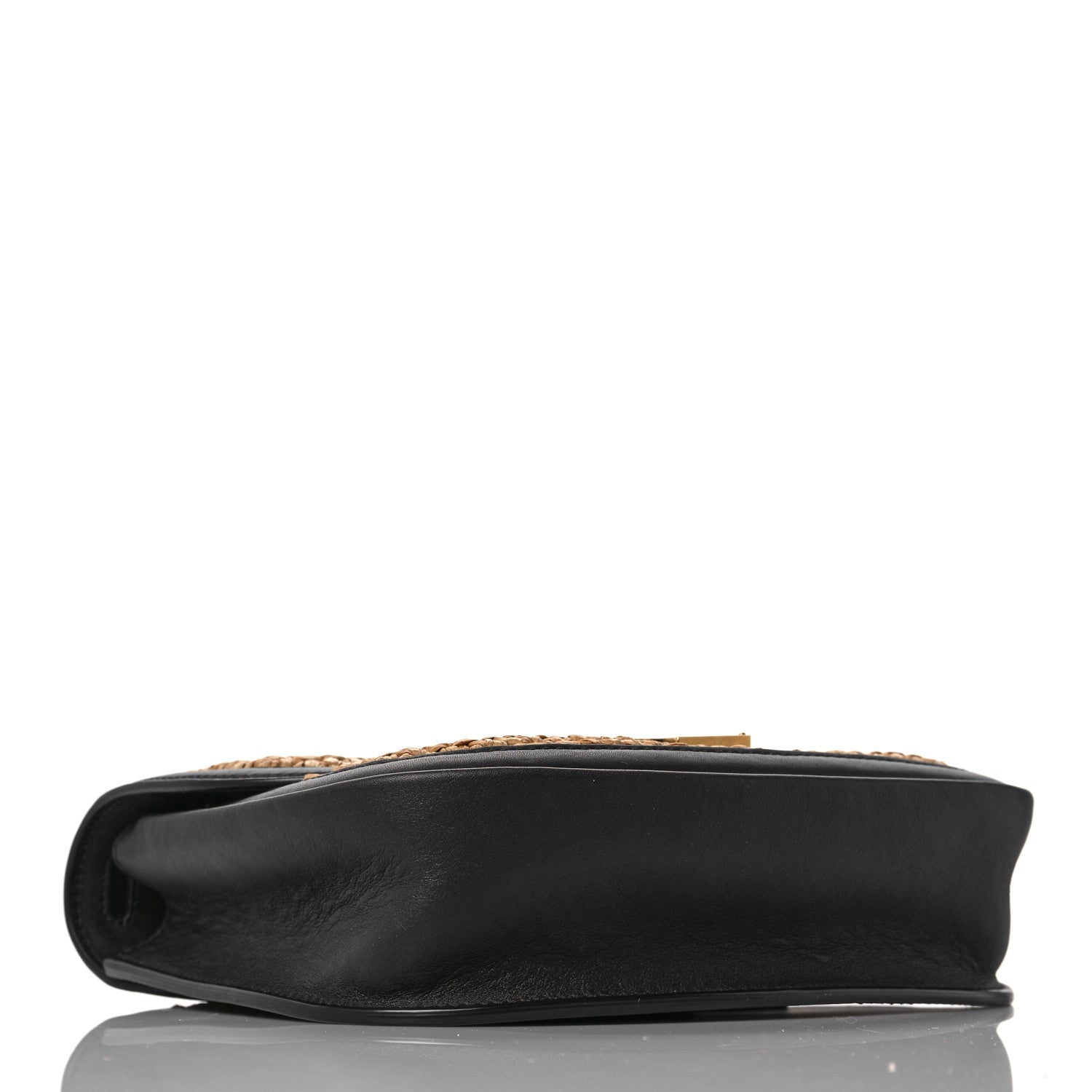 Saint Laurent Woven Raffia Monogram Kaia Satchel Tan 4 of 9