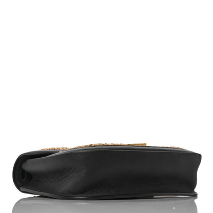 Saint Laurent Woven Raffia Monogram Kaia Satchel Tan 4 of 9