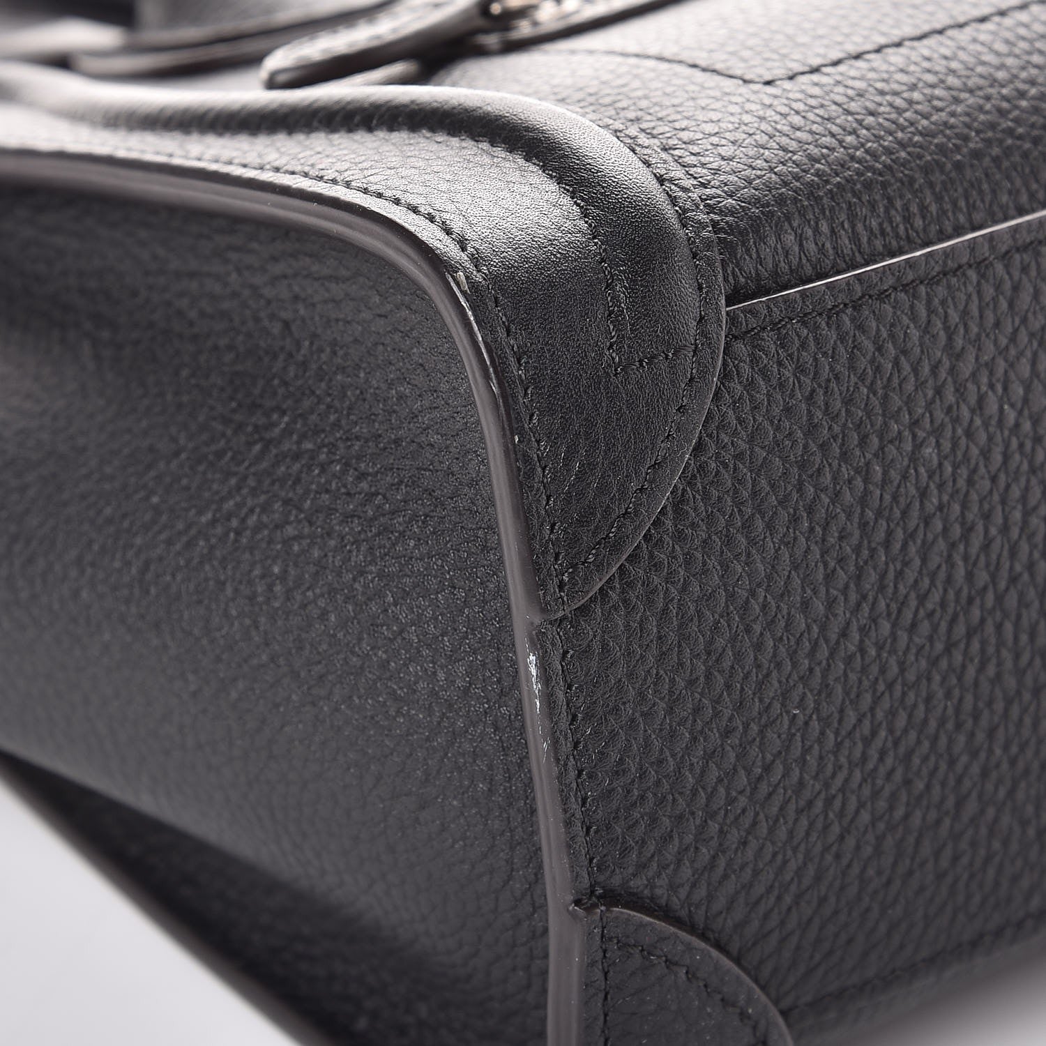 Celine Drummed Calfskin Nano Luggage Black 10 of 11
