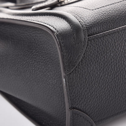 Celine Drummed Calfskin Nano Luggage Black 10 of 11