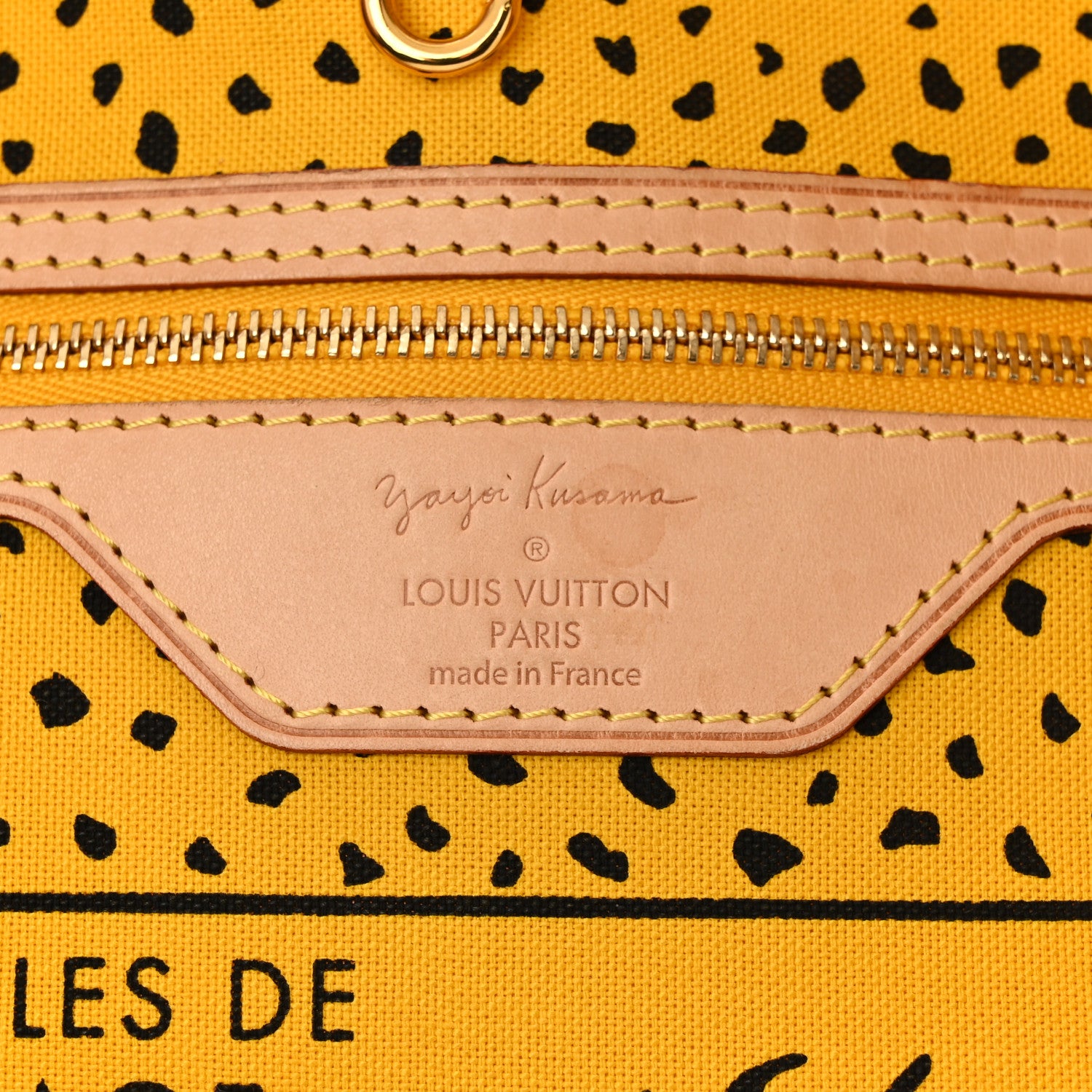 Louis Vuitton Monogram Kusama Waves Neverfull MM Yellow 6 of 9