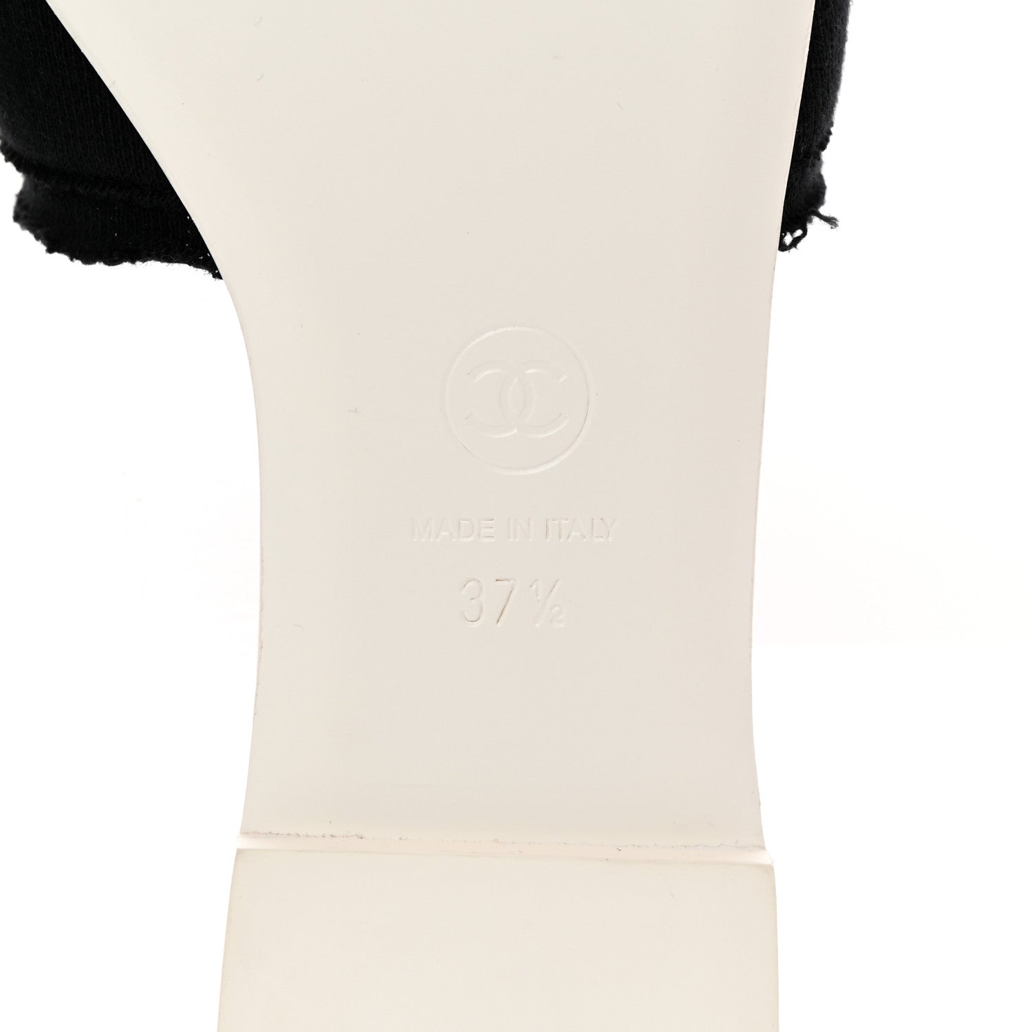 Chanel Jersey Knit CC Mules 37.5 Black 6 of 9