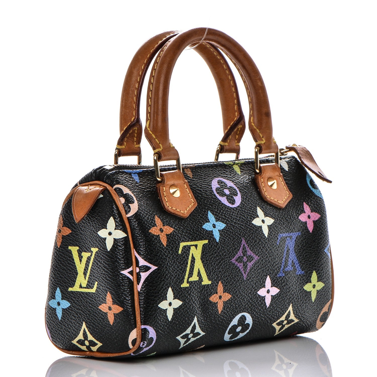 Louis Vuitton Monogram Multicolor Mini Sac HL Speedy Black 3 of 7