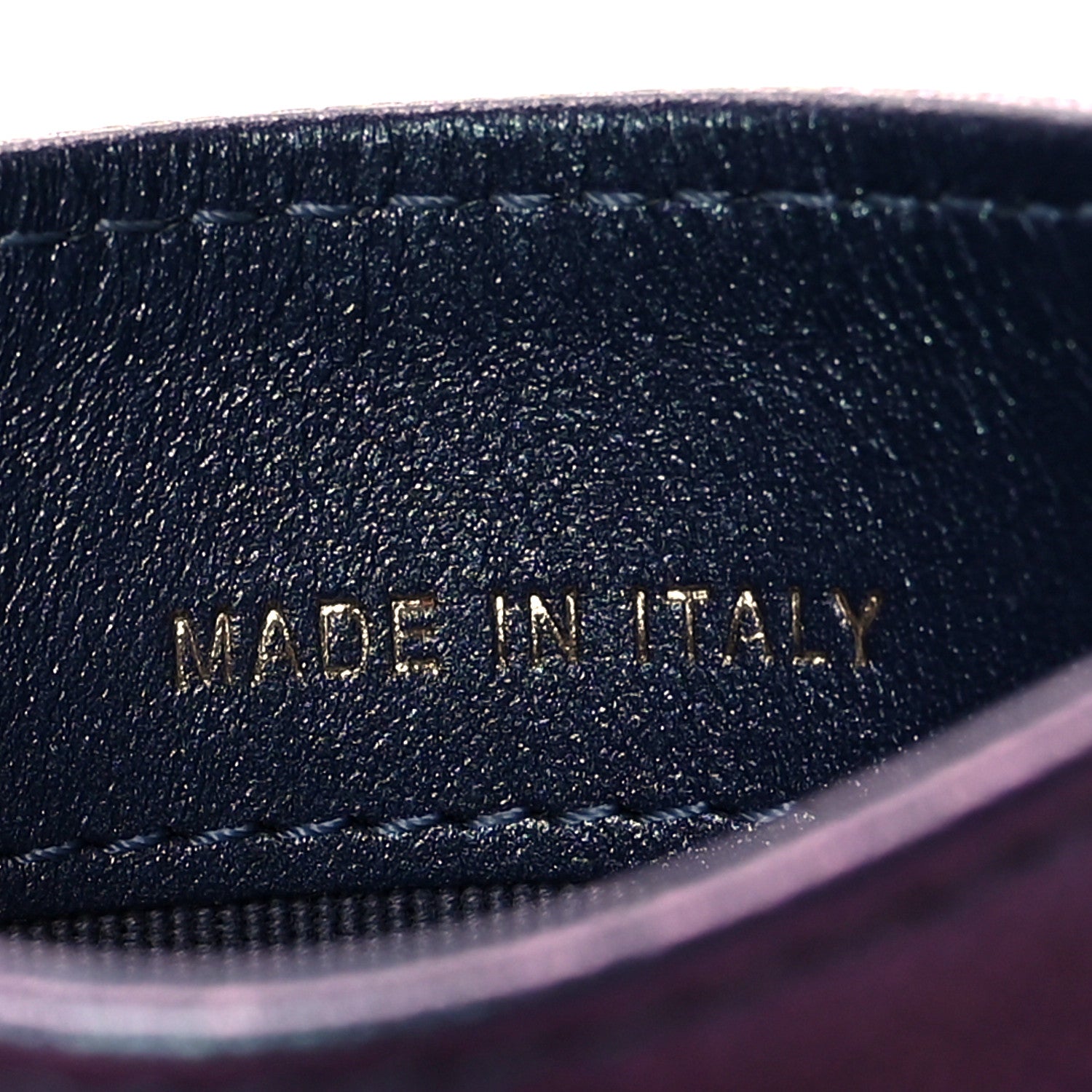 Chanel Iridescent Caviar Quilted Card Holder Dark Blue 7 of 9