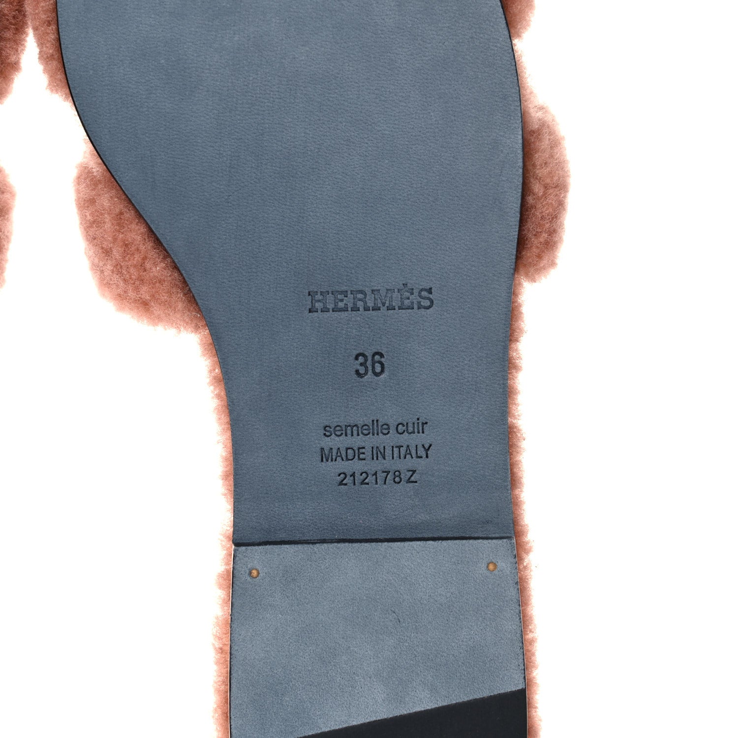 Hermes Woolskin Oran Sandals 36 Rose Aube 6 of 8