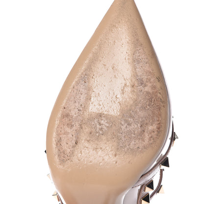 Valentino Garavani Patent Rockstud Ankle Strap Pumps 38.5 Poudre 12 of 12