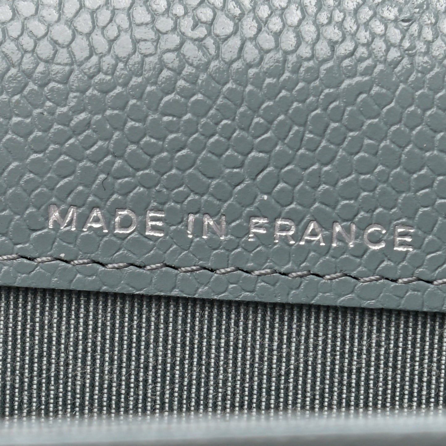 Caviar Quilted Flap Card Holder Wallet Dark Grey
