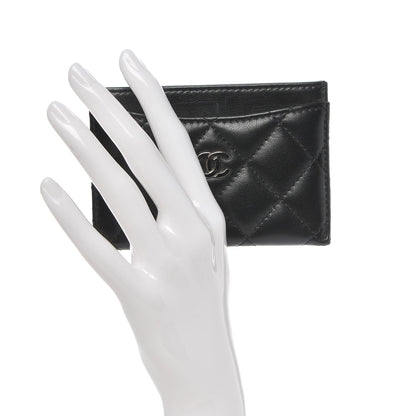 Chanel Lambskin Quilted Card Holder Black 2 of 8