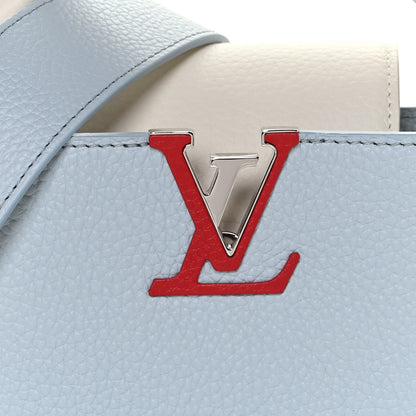 Louis Vuitton Taurillon Capucines Mini Light Blue White Red 8 of 10