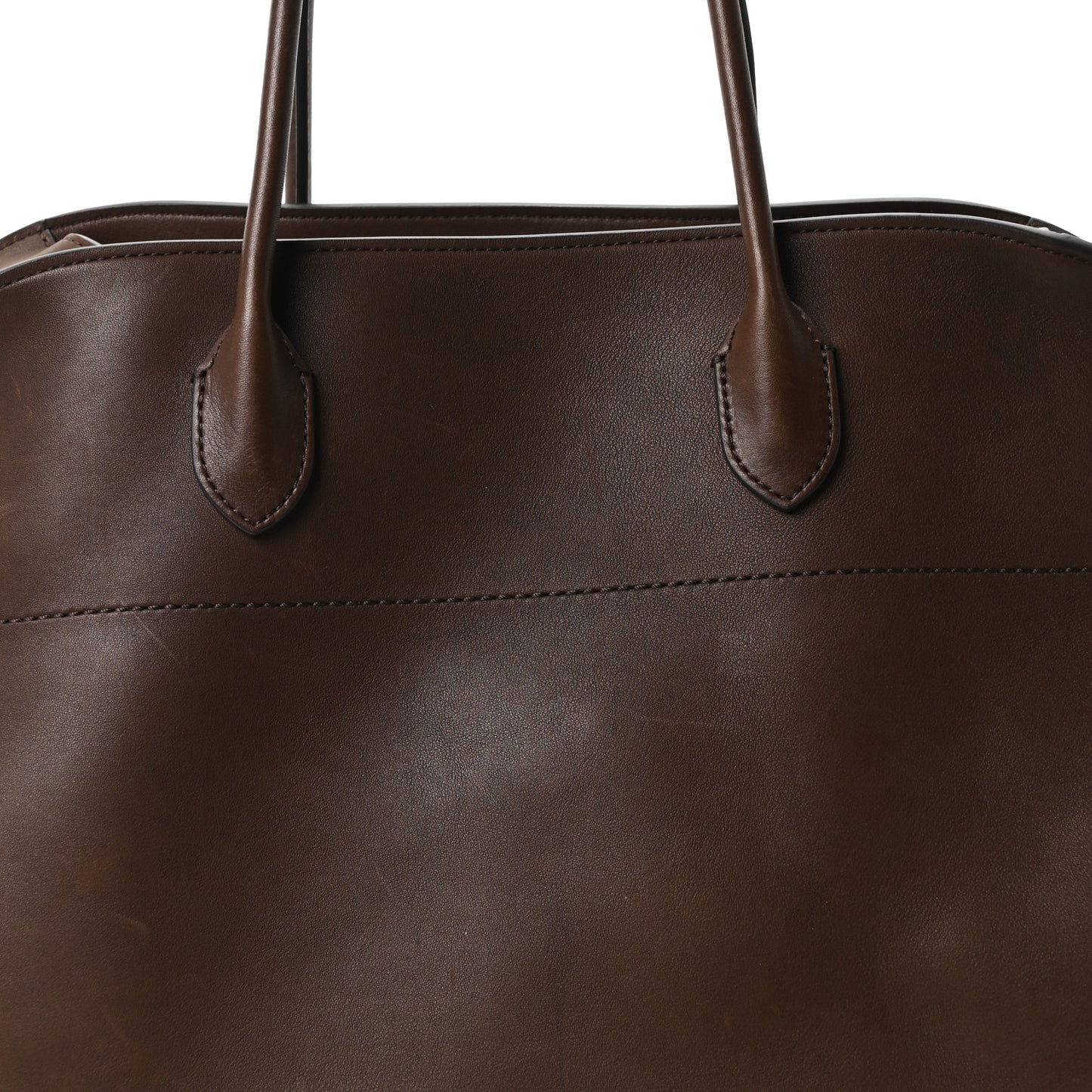 Polished Saddle Calfskin Soft Margaux 17 Dark Brown