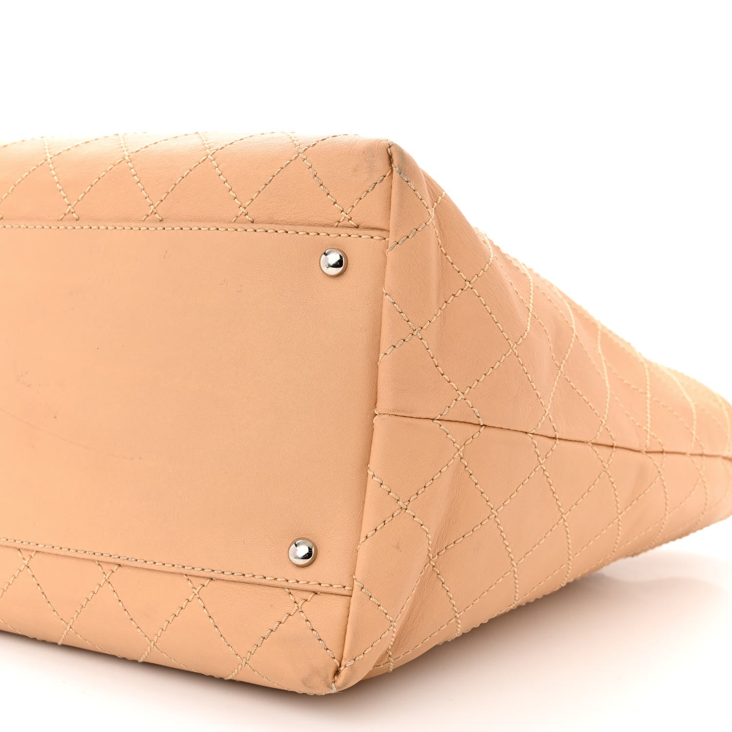 Chanel Calfskin Stitched Large Shopping Tote Beige 10 of 16
