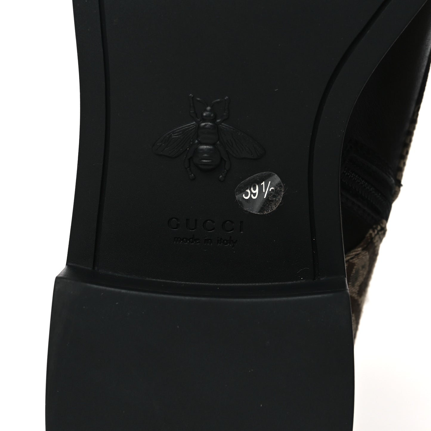 Flores Calfskin Monogram Maxi GG Nappa Matelasse Double G 40mm Ankle Boots 39.5 Black Camel Ebony