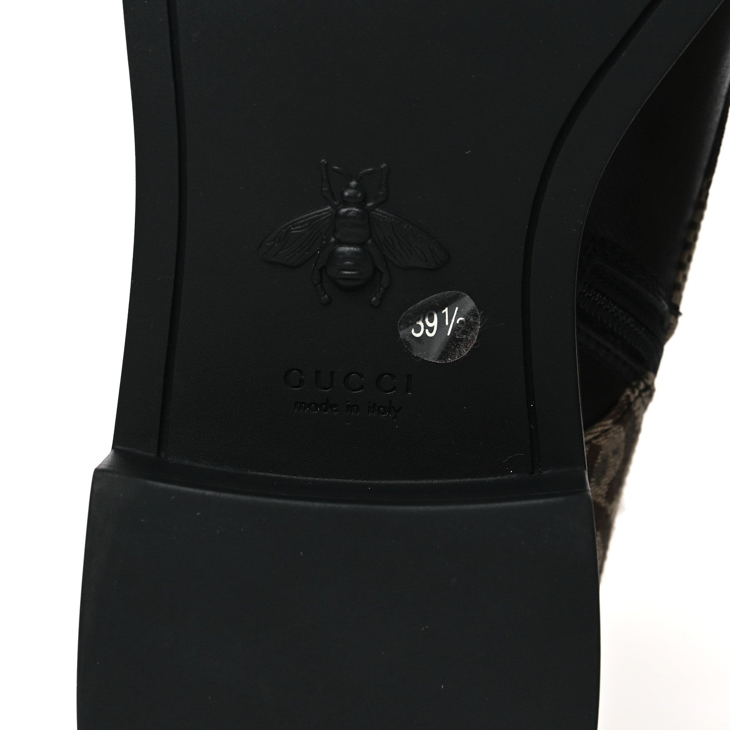 Gucci Flores Calfskin Monogram Maxi GG Nappa Matelasse Double G 40mm Ankle Boots 39.5 Black Camel Ebony 6 of 8