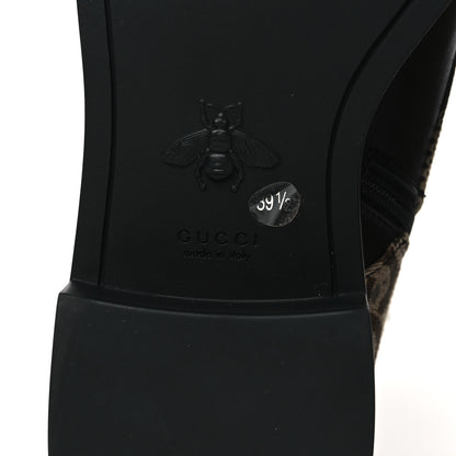 Gucci Flores Calfskin Monogram Maxi GG Nappa Matelasse Double G 40mm Ankle Boots 39.5 Black Camel Ebony 6 of 8
