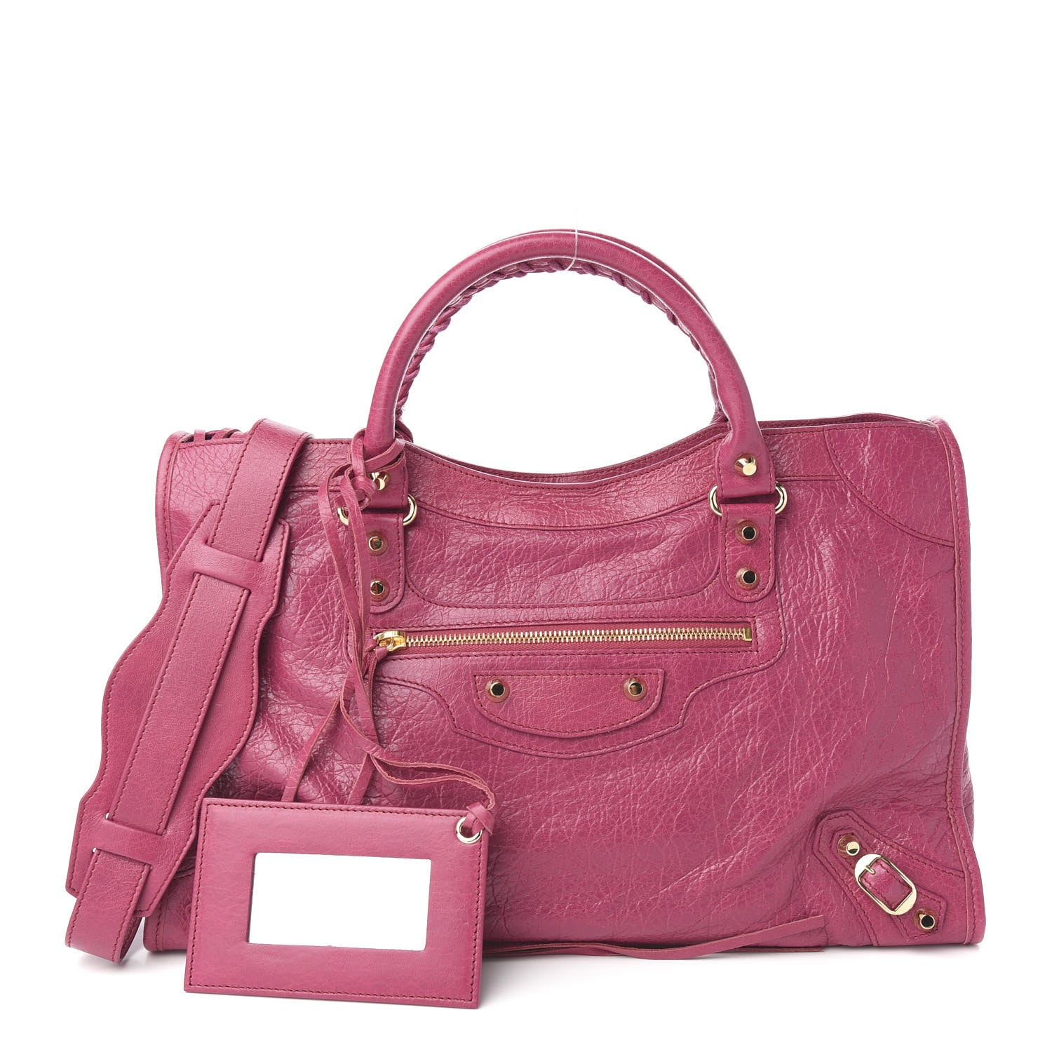 Balenciaga Agneau Classic Gold Hardware City Rose Dahlia 1 of 8