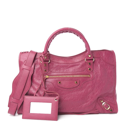 Balenciaga Agneau Classic Gold Hardware City Rose Dahlia 1 of 8