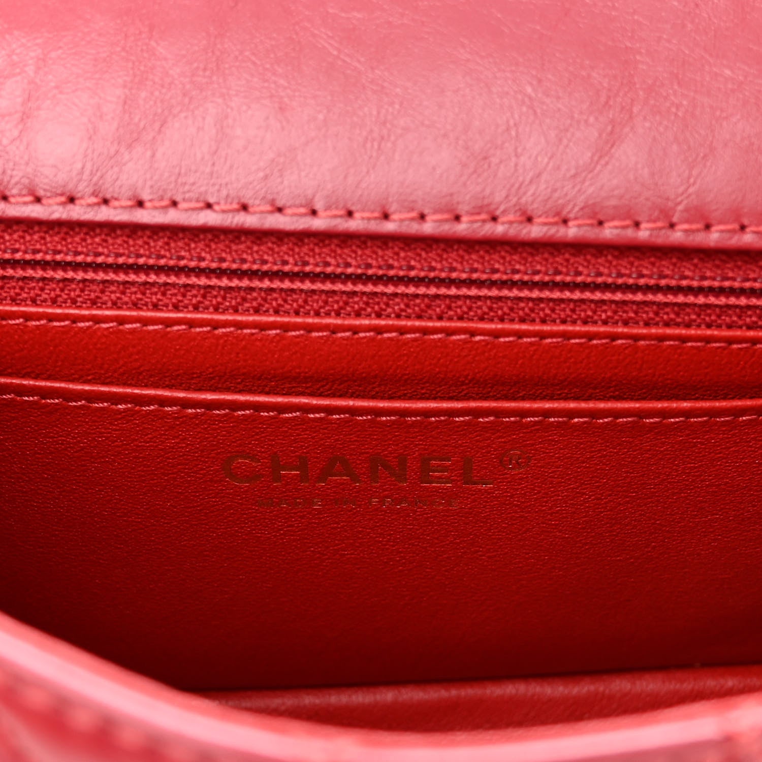 Chanel Aged Calfskin Quilted 2.55 Reissue Mini Flap Red 6 of 11