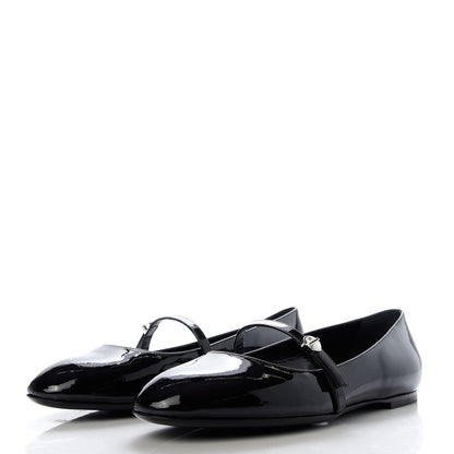 Louis Vuitton Patent Uniformes Ballet Flats 37.5 Black 3 of 10