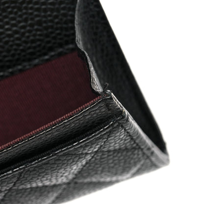 Chanel Caviar Quilted Flap Card Holder Black 9 of 9