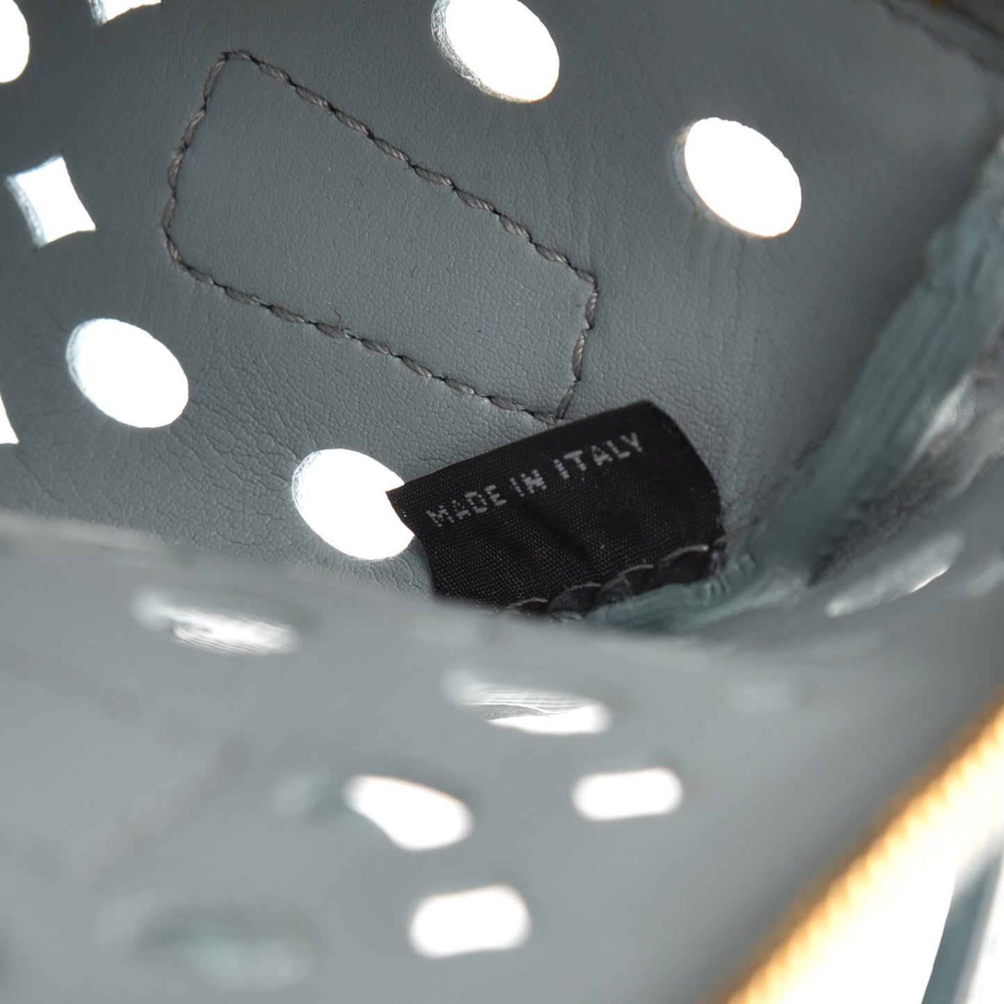 Saffiano Vernice Perforated Satchel Lago