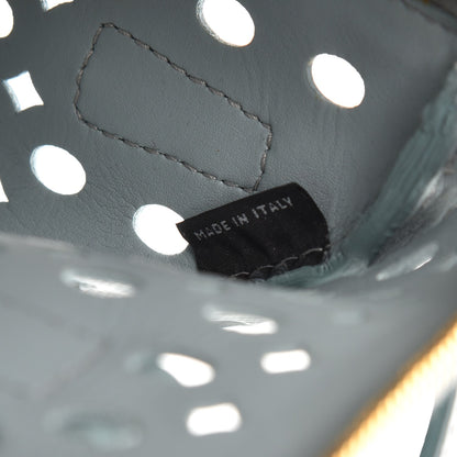 Prada Saffiano Vernice Perforated Satchel Lago 7 of 10