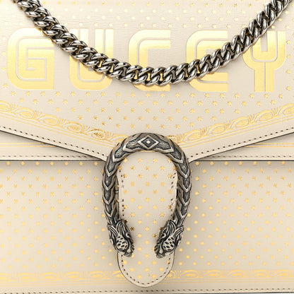Gucci X SEGA Calfskin GUCCY Stars Medium Dionysus Shoulder Bag Mystic White Gold 9 of 16