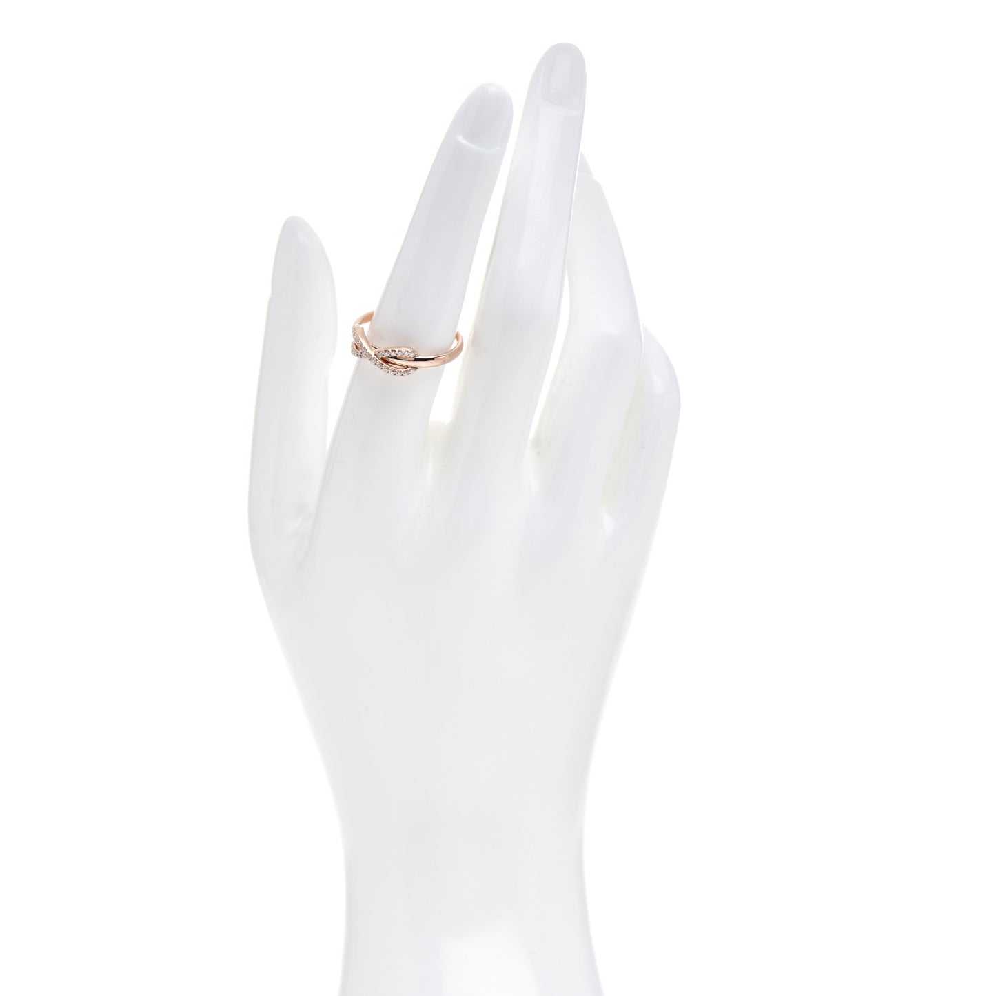18K Rose Gold Diamond Infinity Ring 54 7
