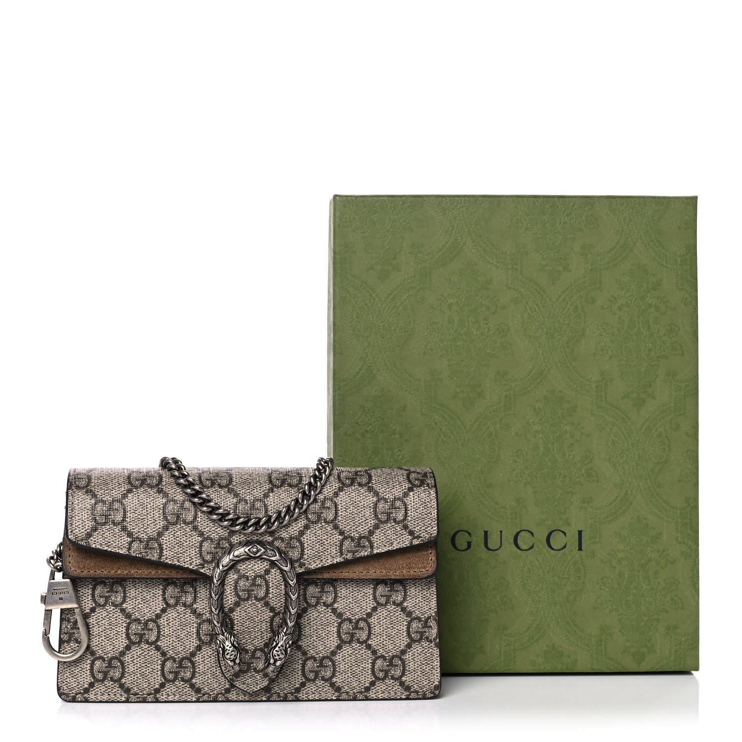 Gucci GG Supreme Monogram Super Mini Dionysus Shoulder Bag Taupe 12 of 12
