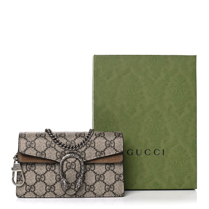 Gucci GG Supreme Monogram Super Mini Dionysus Shoulder Bag Taupe 12 of 12