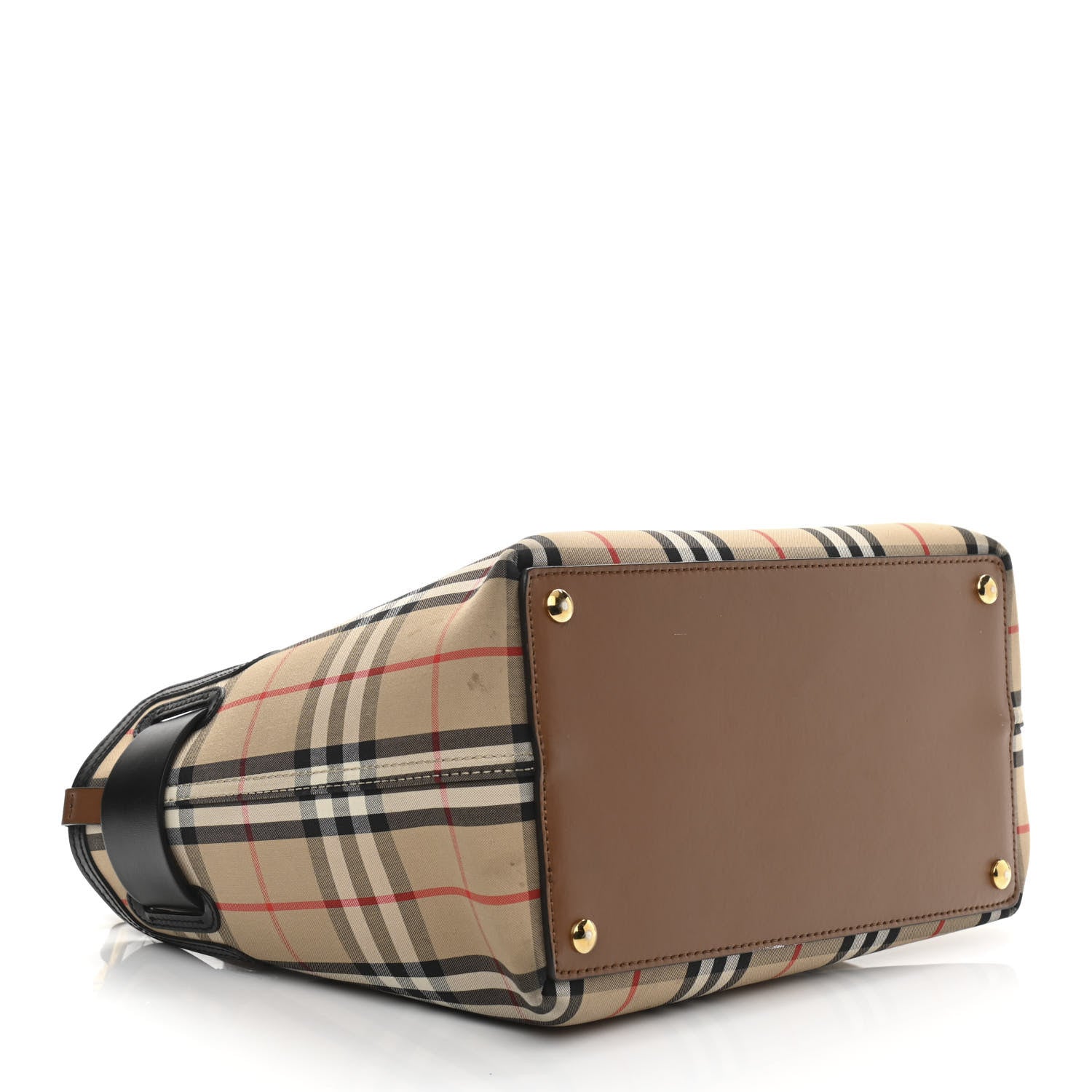 Burberry Calfskin Vintage Check Triple Stud Mini Belt Bag Archive Beige 3 of 15