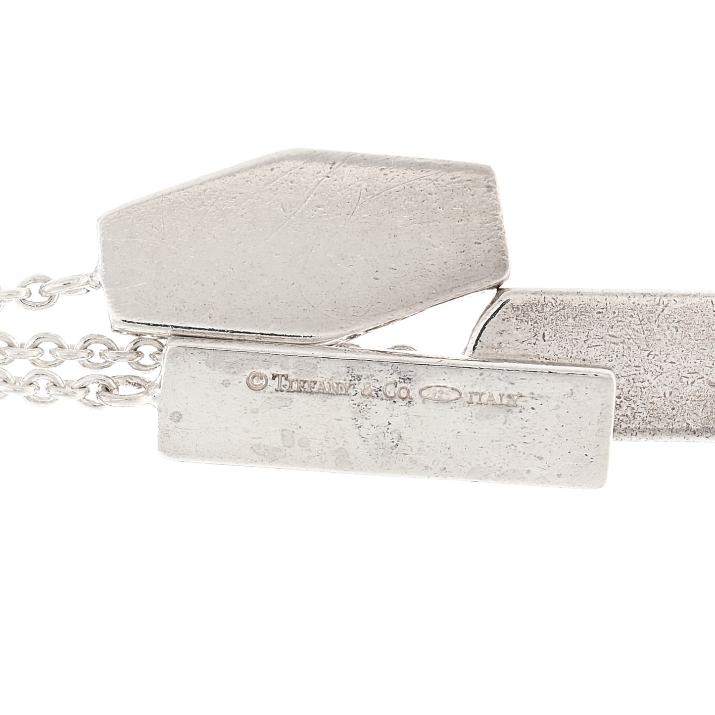 Sterling Silver 1837 Triple Tag Lariat Necklace